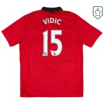 Herren Manchester United 2013/14 Heim Retro Shirt Vidic #15 Herren Manchester United 2013/14 Heim Retro Shirt Vidic #15
