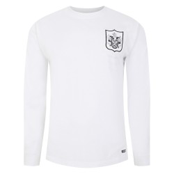 Herren Fulham 1966/67 Heim Retro Langarmtrikot Nr. 2