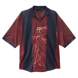 Herren FC Barcelona X TRAVIS SCOTT Retro 2000/01 Heim Skelett Trikot