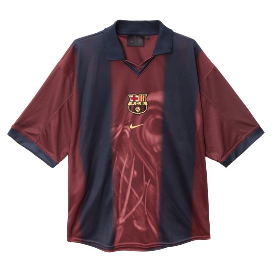 Damen FC Barcelona X TRAVIS SCOTT Retro 2000/01 Heim Skelett Trikot
