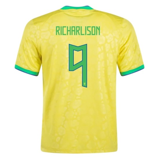 Richarlison #9 Brasilien Heimtrikot Weltmeisterschaft 2022