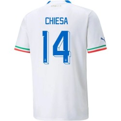 Federico Chiesa #14 Italien Auswärtstrikot Weltmeisterschaft 2022