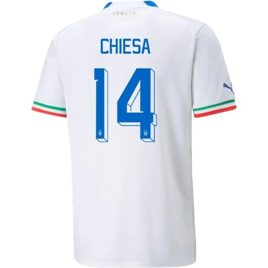 Federico Chiesa #14 Italien Auswärtstrikot Weltmeisterschaft 2022