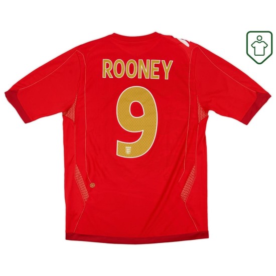Männer England 2006/08 Auswärts Retro Shirt Rooney #9 Männer England 2006/08 Auswärts Retro Shirt Rooney #9