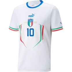 Lorenzo Insigne #10 Italien Auswärtstrikot Weltmeisterschaft 2022 Lorenzo Insigne #10 Italien Auswärtstrikot Weltmeisterschaft 2022