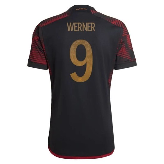 Timo Werner #9 Deutschland Auswärtstrikot Weltmeisterschaft 2022