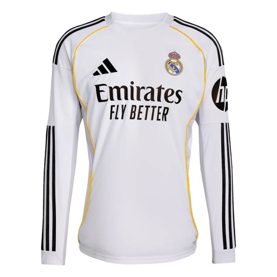 Real Madrid 2025/26 Heimtrikot Langarm Kinder