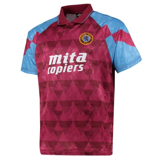Damen Aston Villa 1990 Retro Trikot Rot