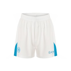 Damen Neapel 2024/25 Heim Shorts - Weiß/Hellblau