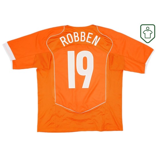 Männer Niederlande 2004/06 Heim Retro Shirt Robben #19