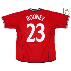 Männer England 2002/04 Auswärts Retro Shirt Rooney #23