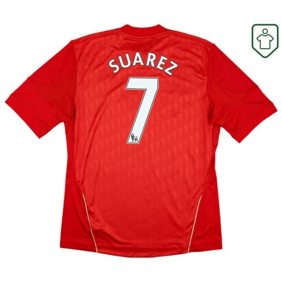 Herren Liverpool 2010/12 Heim Retro Shirt Suarez #7