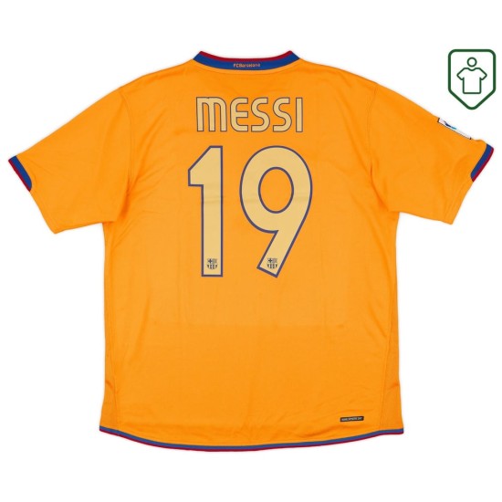 Herren FC Barcelona Auswärts-Retro-Trikot 2006/08 Messi #19