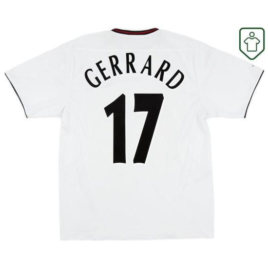 Herren Liverpool 2003/04 Auswärts Retro Shirt Gerrard #17