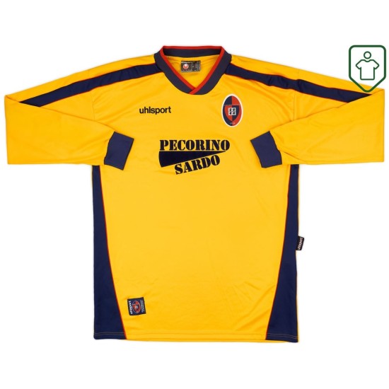 Herren Cagliari Calcio 2000/01 Retro-Trikot Langarm