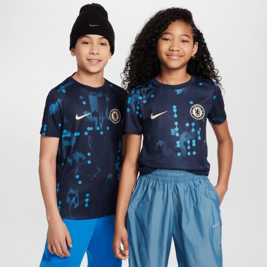 Kinder Chelsea 2024/25 Dritttrikot Pre-Match - Marineblau