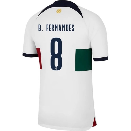 Bruno Fernandes #8 Portugal Auswärtstrikot Weltmeisterschaft 2022