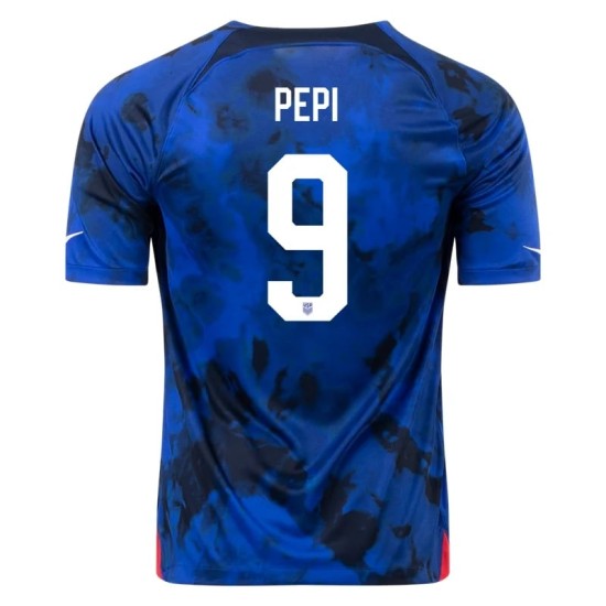 Ricardo Pepi #9 USMNT Auswärtstrikot Weltmeisterschaft 2022