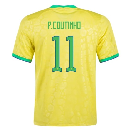 Philippe Coutinho #11 Brasilien Heimtrikot Weltmeisterschaft 2022
