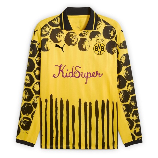Kinder BVB Borussia Dortmund 2025/26 KidSuper Langarmtrikot