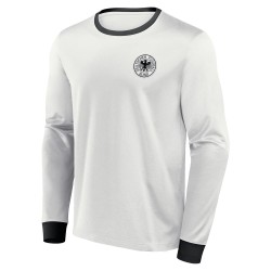 Herren Deutschland 1974 Heim Retro Langarmtrikot – Weiß
