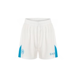 Kinder Neapel 2024/25 Heim Shorts - Weiß/Hellblau