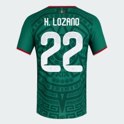 Herren Mexiko 2026 Heim Authentisches WM-Trikot H. LOZANO #22