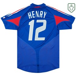 Männer Frankreich 2004/06 Heim Retro Shirt Henry #12