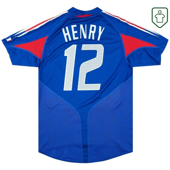 Männer Frankreich 2004/06 Heim Retro Shirt Henry #12