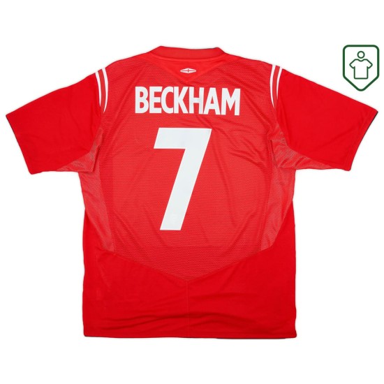 Männer England 2004/06 Auswärts Retro Shirt Beckham #7