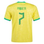 Lucas Paquetá #7 Brasilien Heimtrikot Weltmeisterschaft 2022 Lucas Paquetá #7 Brasilien Heimtrikot Weltmeisterschaft 2022
