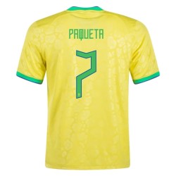 Lucas Paquetá #7 Brasilien Heimtrikot Weltmeisterschaft 2022