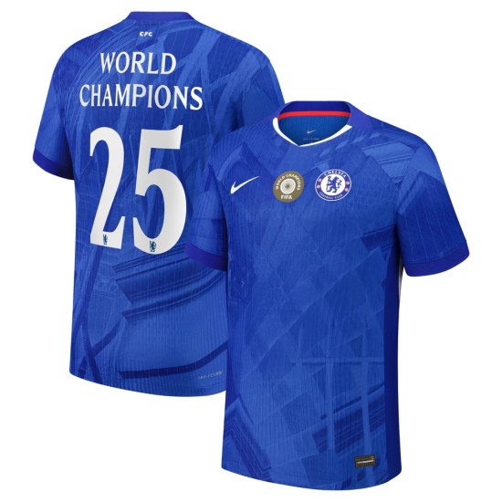 Kinder Chelsea 2025/26 Heimtrikot Weltmeister Nr. 25