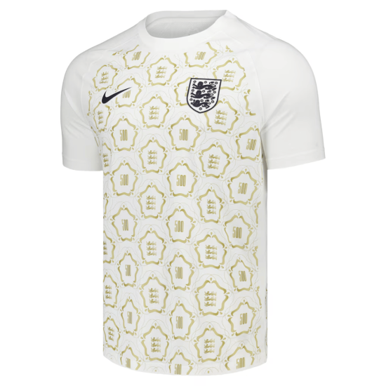 Herren England Lionesses 500-jähriges Jubiläum Pre-Match-Trikot – Weiß