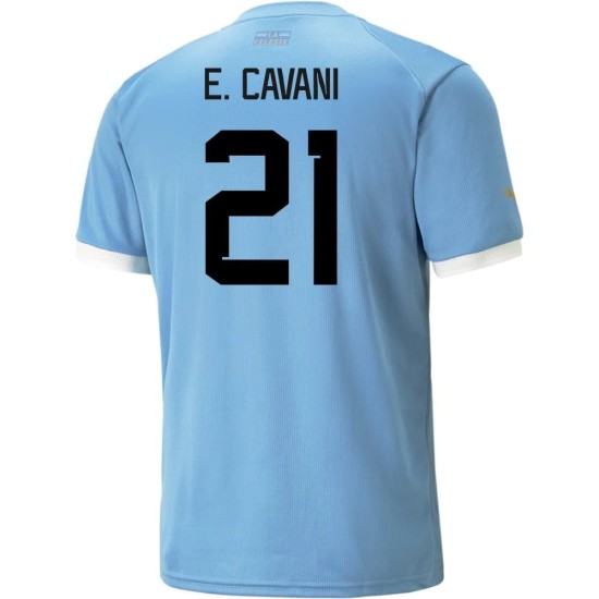 Edinson Cavani #21 Uruguay Heimtrikot Weltmeisterschaft 2022 Edinson Cavani #21 Uruguay Heimtrikot Weltmeisterschaft 2022