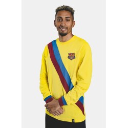 Herren FC Barcelona 1974/75 Langarm Auswärts Retro Trikot