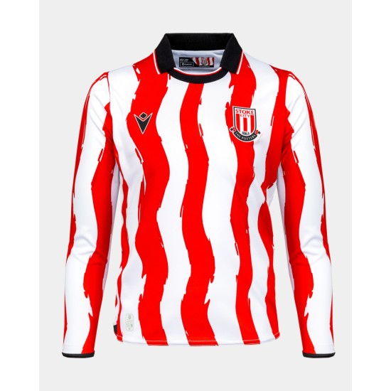 Kinder Stoke City 2025/26 Heimtrikot Langarm Kinder Stoke City 2025/26 Heimtrikot Langarm