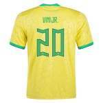 Vinícius Júnior #20 Brasilien Heimtrikot Weltmeisterschaft 2022 Vinícius Júnior #20 Brasilien Heimtrikot Weltmeisterschaft 2022