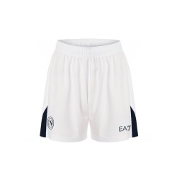 Kinder Neapel 2024/25 Heim Shorts - Weiß/Marineblau