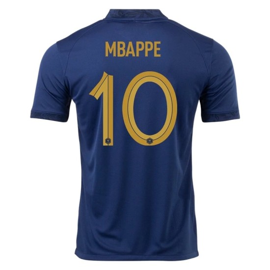 Kylian Mbappé #10 Frankreich Heimtrikot Weltmeisterschaft 2022