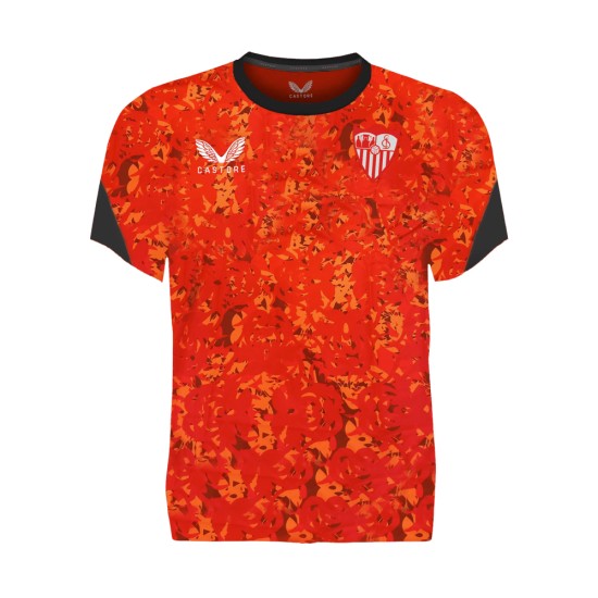 Kinder Sevilla FC 2024/25 Drittes Pre Match Shirt - Rot
