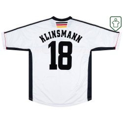 Männer Deutschland 1998/00 Heim Retro Shirt Klinsmann #18
