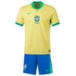 Kinder Brasilien Heimtrikot+Kurze Hosen Copa America 2024