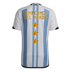Argentinien Champions Spielerversion Heimtrikot Weltmeisterschaft 2022 - 3 Stars