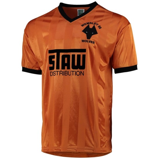 Herren Wolverhampton Wanderers 1988 Sherpa Van Trophy Retro Shirt