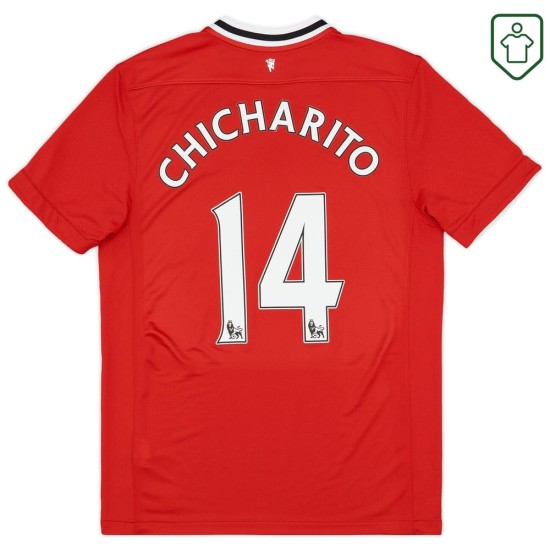 Herren Manchester United 2011/12 Heim Retro Shirt Chicharito #14 Herren Manchester United 2011/12 Heim Retro Shirt Chicharito #14