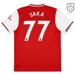 Herren Arsenal 2019/20 Heim Retro Shirt Saka #77