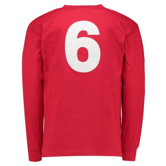 Herren England 1966 Auswärts Weltmeisterschaftsfinale Retro Langarmtrikot Nr. 6