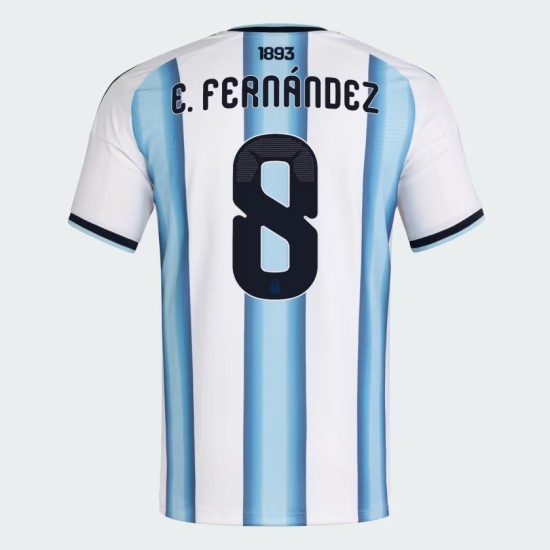 Kinder Argentinien 2026 Heim Authentisches WM-Trikot E. FERNÁNDEZ #8