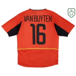Männer Belgien 2002/04 Heim Retro Shirt Van Buyten #16